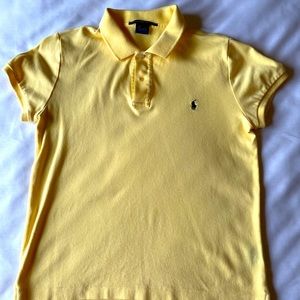 Ralph Lauren Sport women Polo, yellow.  Slim fit, size L